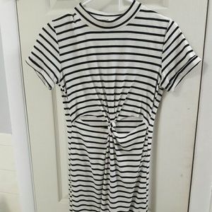 Pacsun LA Hearts Bodycon Striped Cutout Dress